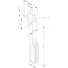 Hurkos emelő kapu-rúdzárhoz 240 mm VK 12 x 34 mm horganyzott acél