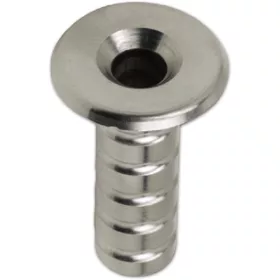   Padlóhüvely zár nélkül 10 mm 55 mm magas matt nikkelezett sárgaréz
