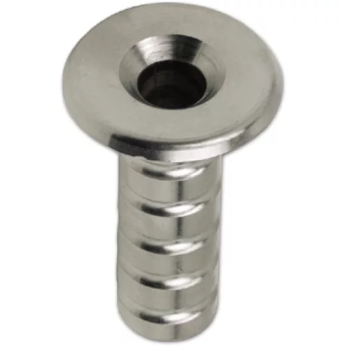 Padlóhüvely zár nélkül 10 mm 55 mm magas matt nikkelezett sárgaréz