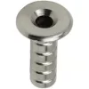 Padlóhüvely zár nélkül 10 mm 55 mm magas matt nikkelezett sárgaréz