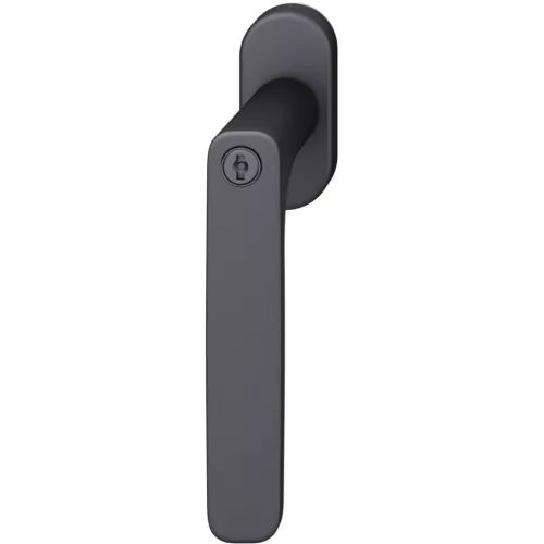 FSB ablakkilincs 34 1289 81415 zárható ovális rozetta aluminum fekete matt