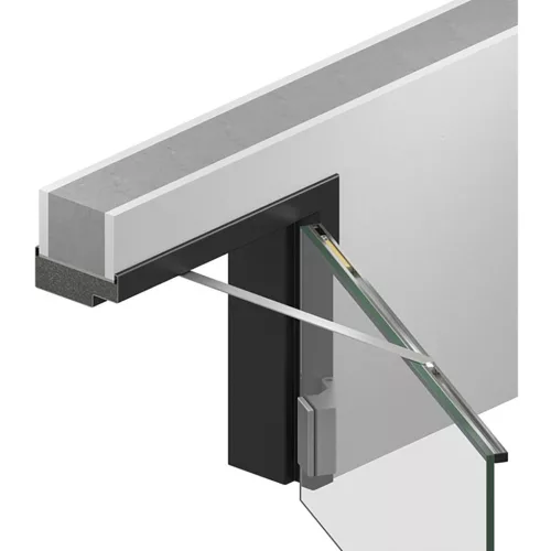 ATHMER Porti nyitáshatároló üvegajtókhoz 709-959 mm 50 kg ezüst fém tok