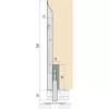 Élretesz alul 15x 250 mm lekerekített (4010)