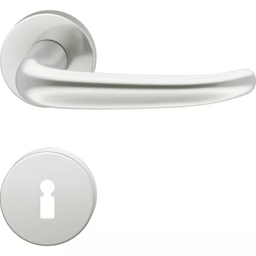 FSB tűzgátló kilincsgarnitúra 12 1023 ASL BB rozettával ezüst eloxált