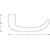 FSB tűzgátló gombos garnitúra 79 1053 AGL DIN PZ balos ezüst eloxált