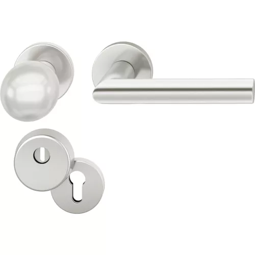 FSB bejárati ajtó gombos garnitúra 12 1076 magvédett alumínium fekete matt