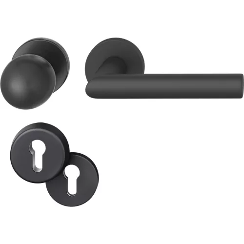 FSB bejárati ajtó kilincsgarnitúra 12 1076 alumínium fekete matt