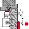 Derékszögű szerelőelem DORMA G-EMF ezüst
