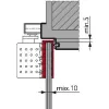 Üvegszorító TS 92 üvegvastagság max. 10 mm ezüst