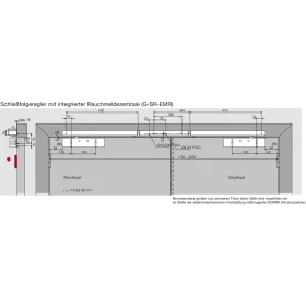   Ajtócsukó TS 93B GSR-EMR2-V EN 2-5 2-szárnyú csúszósínnel ezüst