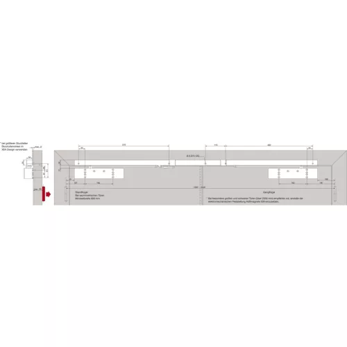 DORMAKABA ajtócsukó TS 98 XEA GSR-EMF2-BG-V EN 1-6 vezetősín ezüst