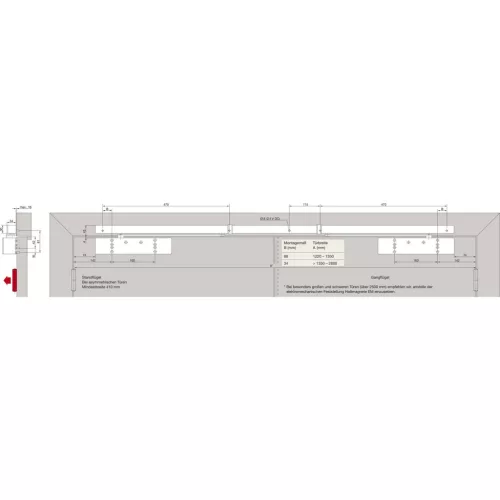 DORMAKABA ajtócsukó TS 98 XEA GSR-EMF2-VL EN 1-6 csúszósín ezüst