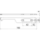 IMH-ABS vezető kampó SF164 x 23 x 4 mmuniverzálisDIN fekete horganyzott