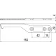 IMH-ABS vezető kampó SF164 x 29 x 4 mmuniverzálisDIN fekete horganyzott