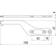 IMH-ABS vezető kampó SF164 x 47 x 4 mmuniverzálisDIN fekete horganyzott