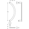 FSB ajtófogantyú 66 6551félköríveslyuktáv 450 mm aluminium fekete matt