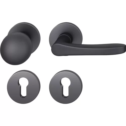 FSB gombos garnitúra 12 1106 ASL PZ rozettán aluminium fekete matt