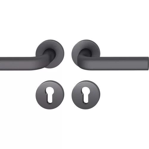 FSB kilincsgarnitúra 12 1242 ASL PZ rozettán aluminum fekete matt