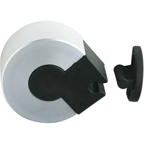 Ajtókitámasztó műa. szor. szerkezettel és ütközővel magasság 25 mm ezüst elox.