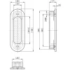 FSB tolóajtó kagyló 42 4215 ovális 35x105 mm matt rozsdamentes