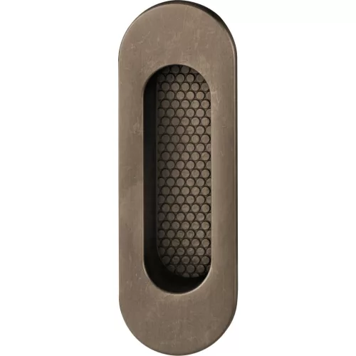 FSB tolóajtó kagyló 42 4215 ovális35x105 mm sötét bronz patinált viaszolt
