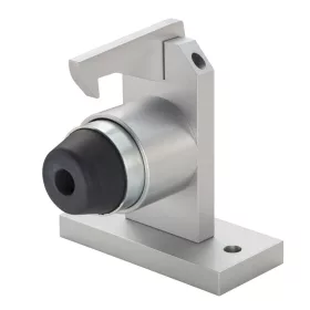   Kaputartó 1121 horoggal és ütközővel padlóra szerelhető acél ezüst lakkozott