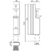 Ajtókitámasztó 1133 üvegajtóhoz rúdkinyomás 30 212 x 36 mm alu ezüst eloxált