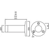 KWS fali ajtóütköző 2009 átmérő 55 mm magasság 60 mm nemesacél matt