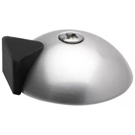   Ajtóütköző - talplemez átmérő 60 mm ütköző 17 mm ezüst eloxált