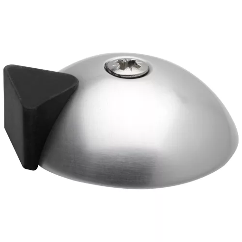 Ajtóütköző - talplemez átmérő 60 mm ütköző 17 mm ezüst eloxált