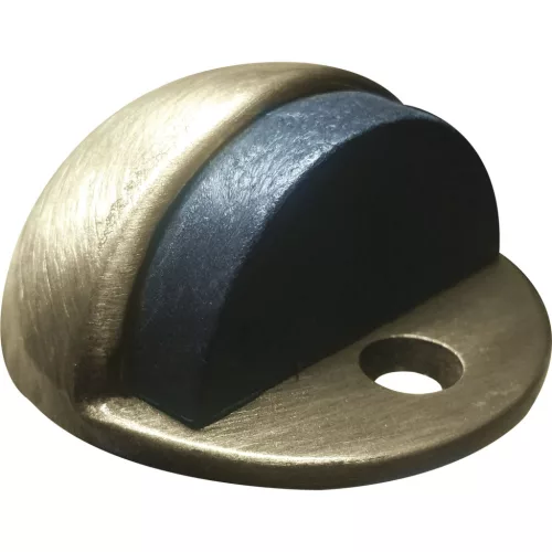 Ajtóütköző - talplemez átmérő 45 mm ütköző 17 mm antikolt sárgaréz