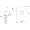 Ajtóütköző - talplemez átmérő 57 mm ütköző 17 mm ezüst eloxált