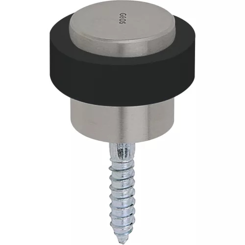 Ajtóütköző WG átmérő 48 mm magasság 38mm gumigyűrű ütköző szat. nemesacél