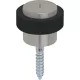 Ajtóütköző WG átmérő 48 mm magasság 38mm gumigyűrű ütköző szat. nemesacél