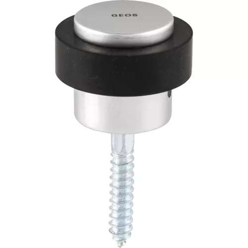 Ajtóütköző WG átmérő 48 mm magasság 38 mm gumigyűrű ütköző ezüst eloxált