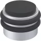 KWS padló- és fali ajtóütköző 2053 gumi fekete átmérő 42 mm alu ezüst eloxált