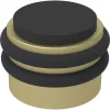 KWS padló- és fali ajtóütköző 2053 gumi fekete átmérő42mm alu sárgarézszínű eloxált