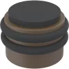 KWS padló- és fali ajtóütköző 2053gumi fekete átmérő42mm alu sötétbarna eloxált