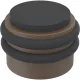 KWS padló- és fali ajtóütköző 2053gumi fekete átmérő42mm alu sötétbarna eloxált