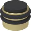 KWS padló- és fali ajtóütköző 2053 gumi fekete átmérő 42 mm sárgaréz matt