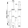 Ajtókitámasztó 1043 rúdkinyomás 120 mm 445 x 116 mm acél ezüst lakkozott