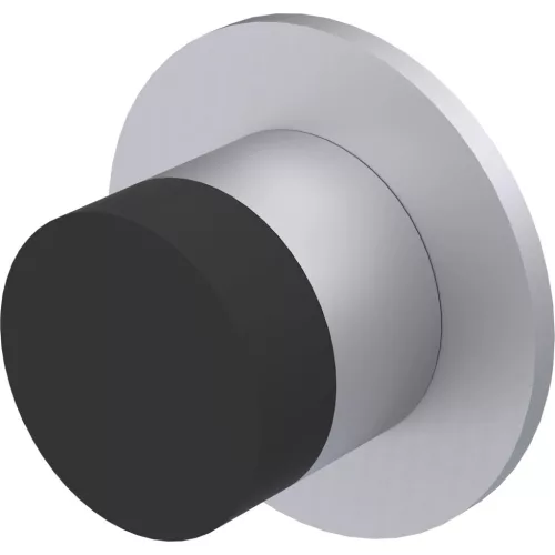 KWS fali ajtóütköző 2069 átmérő 30 mm hossz 28 mm alumínium ezüst eloxált