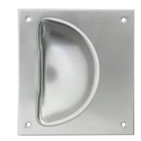   KWS tolóajtó kagylófogantyú 5205 szögletes 120 x 130 mm acél ezüst lakkozott