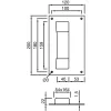 KWS tolóajtó kagylófogantyú 5206 szögletes 120x200mm alu sárgarézszínű eloxált