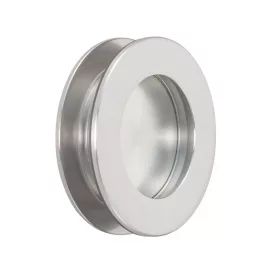  KWS tolóajtókagyló pár 5254 kerek üvegvastagság 8 - 10 mm alu ezüst eloxált