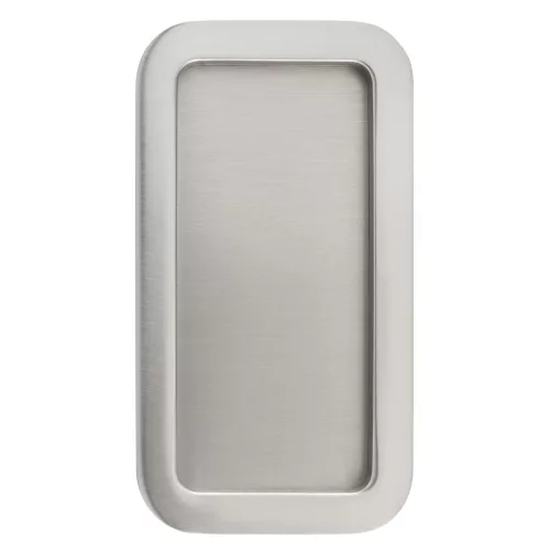 KWS tolóajtó kagylófogantyú 5280 szögletes120 x 65 mm alumínium ezüst eloxált