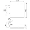 KWS lapfogantyú SARAH 150x150x10 mm alu ezüst eloxált/fekete bevonatos
