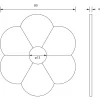 Díszrozetta (gerendaalátét) átmérő 80x4 mm furat-átmérő 13 mm fekete porszórt (C)