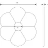 Díszrozetta (gerendaalátét) átmérő 50x3 mm furat-átmérő 13 mm fekete porszórt acél