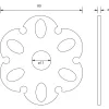 Díszrozetta (gerendaalátét) átmérő 80x4 mm furat-átmérő 17 mm fekete porszórt (A)